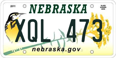 NE license plate XQL473