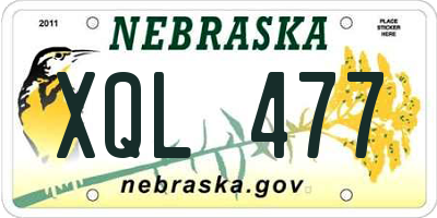 NE license plate XQL477