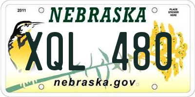 NE license plate XQL480