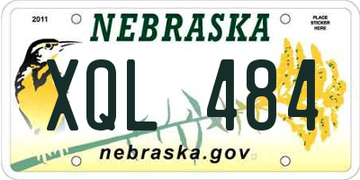 NE license plate XQL484