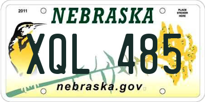 NE license plate XQL485