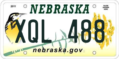 NE license plate XQL488