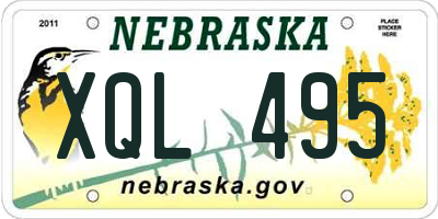 NE license plate XQL495