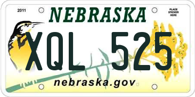 NE license plate XQL525
