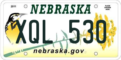 NE license plate XQL530