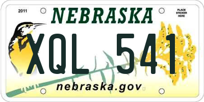 NE license plate XQL541