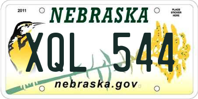 NE license plate XQL544