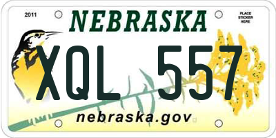 NE license plate XQL557