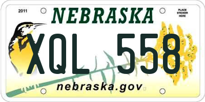 NE license plate XQL558