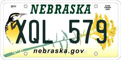 NE license plate XQL579