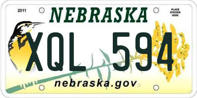 NE license plate XQL594