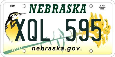 NE license plate XQL595