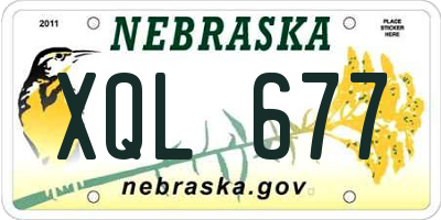 NE license plate XQL677