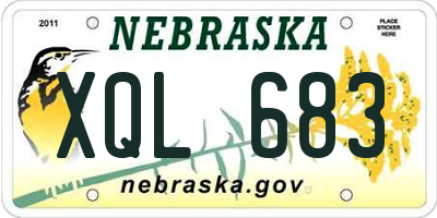 NE license plate XQL683