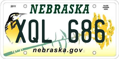 NE license plate XQL686