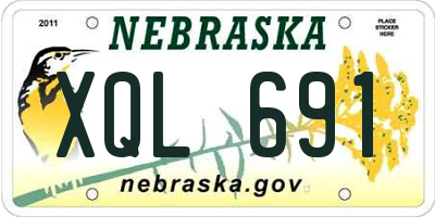 NE license plate XQL691