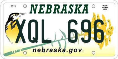 NE license plate XQL696