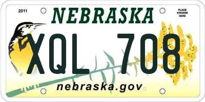 NE license plate XQL708