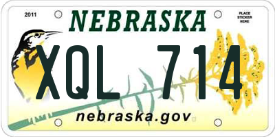 NE license plate XQL714