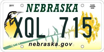 NE license plate XQL715