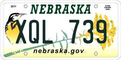 NE license plate XQL739