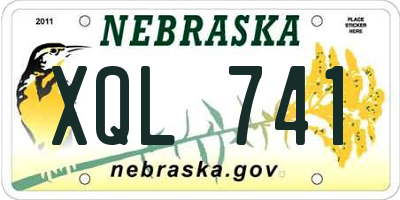 NE license plate XQL741