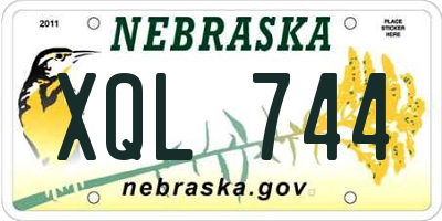 NE license plate XQL744