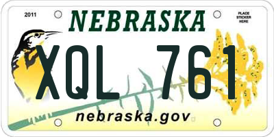 NE license plate XQL761