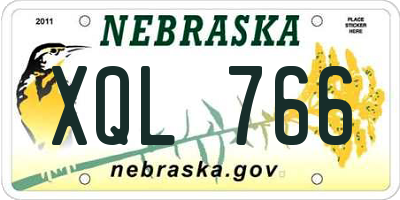 NE license plate XQL766