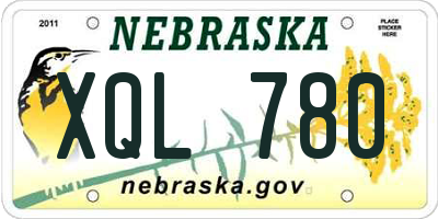 NE license plate XQL780