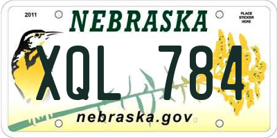 NE license plate XQL784