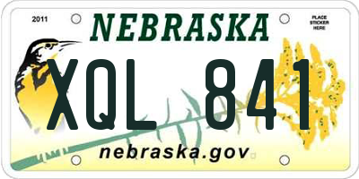 NE license plate XQL841