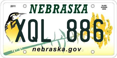 NE license plate XQL886