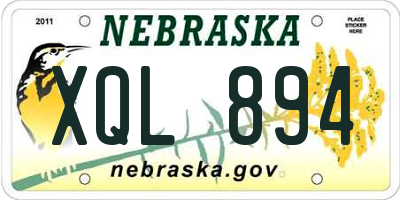 NE license plate XQL894