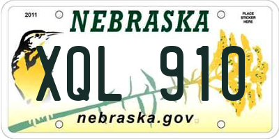 NE license plate XQL910