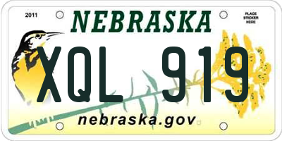 NE license plate XQL919