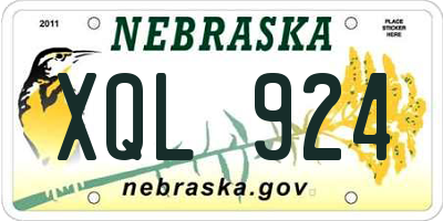 NE license plate XQL924