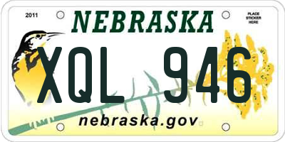 NE license plate XQL946
