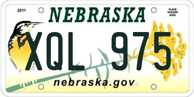 NE license plate XQL975