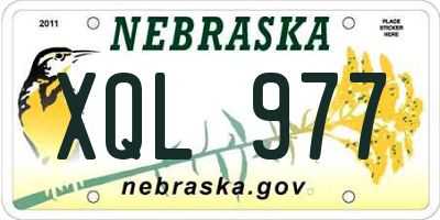 NE license plate XQL977