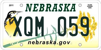 NE license plate XQM059