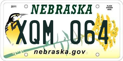 NE license plate XQM064