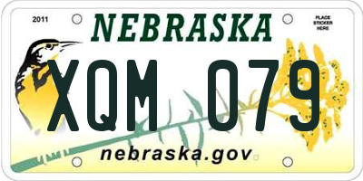 NE license plate XQM079