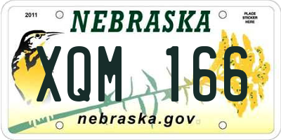 NE license plate XQM166