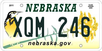 NE license plate XQM246