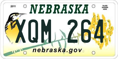 NE license plate XQM264
