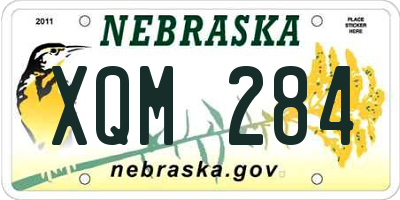 NE license plate XQM284