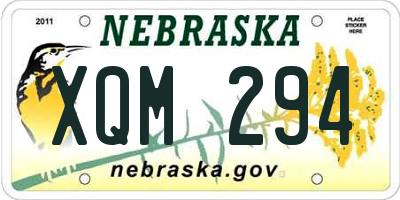 NE license plate XQM294