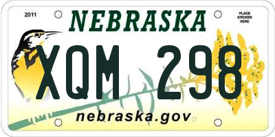 NE license plate XQM298