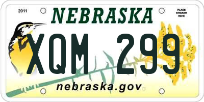 NE license plate XQM299